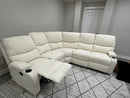Beige Fabric Reclining Sectional Sofa